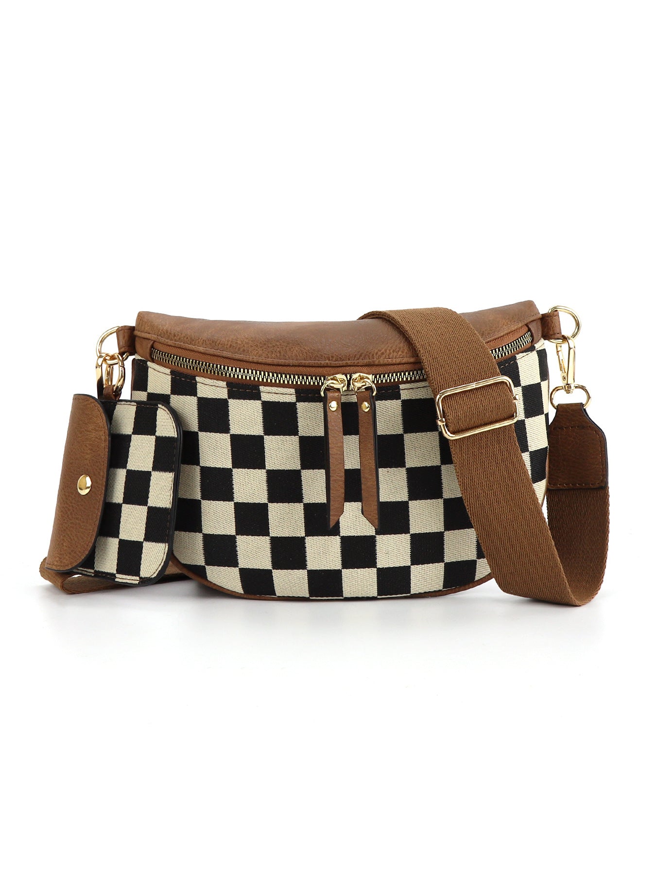 Plaid Waist Trendy All-match Messenger Bag