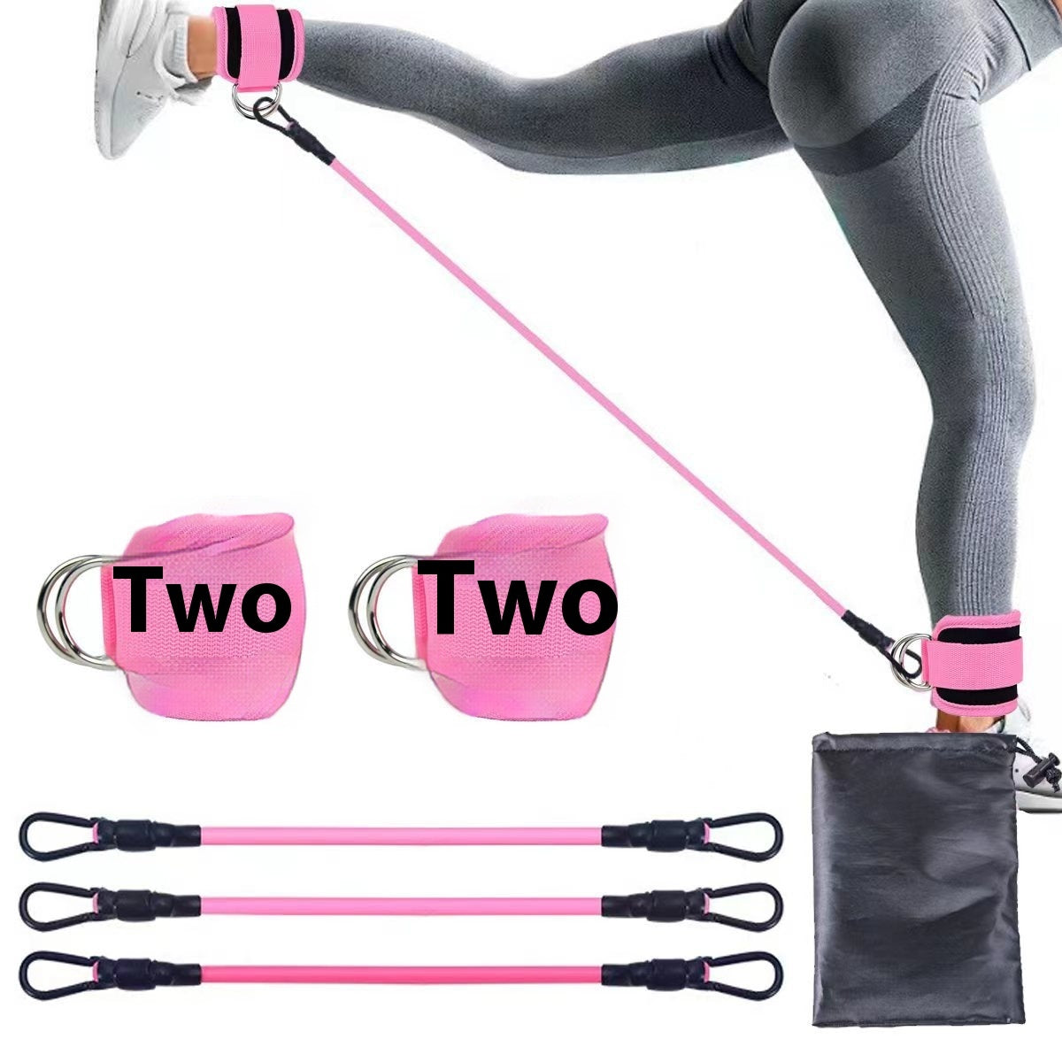 Ankle Strap Resistance Bands Hip Leg Strength Pull Rope Fitness Elastic Training Home Yoga Pilate Crossfit Workout Gym Equipm