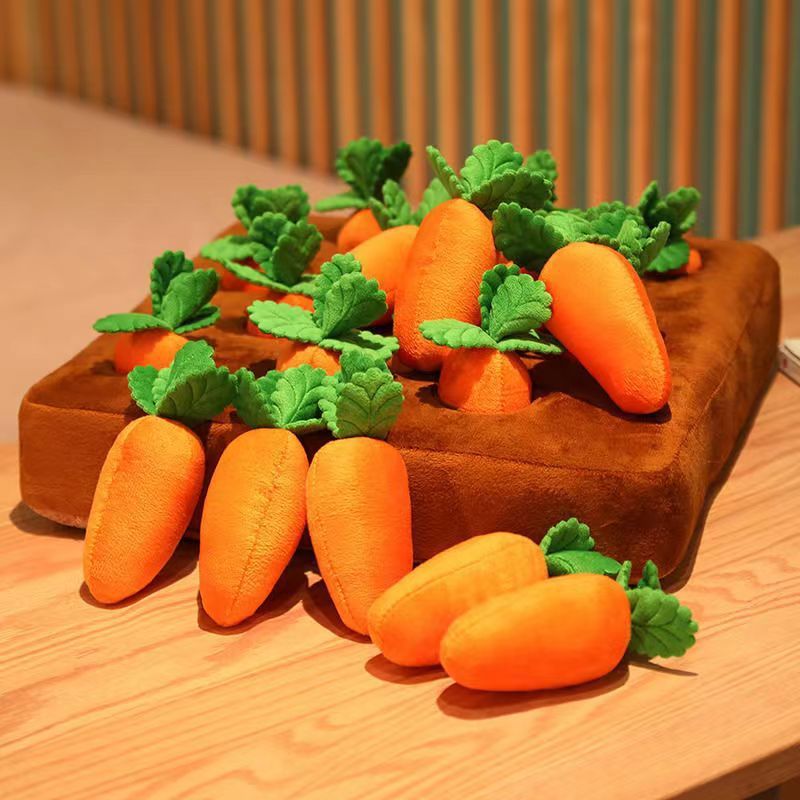 Pet Dog Toys Carrot Plush Toy Vegetable Chew Toy For Dogs Snuffle Mat For Dogs Cats Durable Chew Puppy Toy Dogs Accessories c