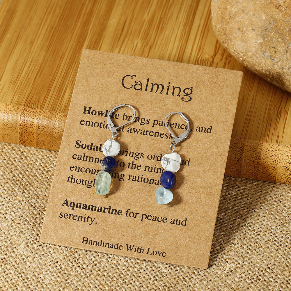 Amorphous Stone Eardrops Sodalite Aquamarine cae1300f 23fd 4194 8d9a ac39040a6e40