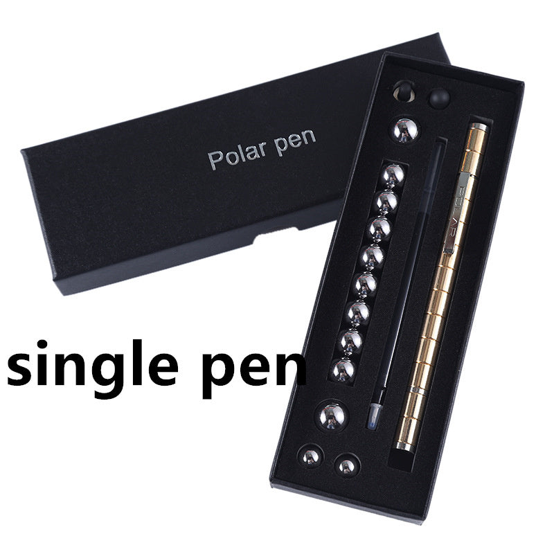 Stress Reducer Relief Toys Gift Box funny black golden kits Fidget magnetic polar pen with stylus ball pen - 图片 12