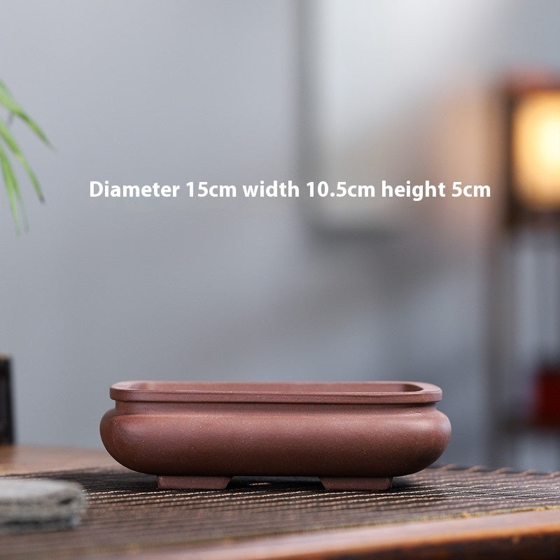 Yixing Purple Sand Small Flower Pot Stoneware Breathable cb2a1b8a c8c3 4c9b ae49 8182ffc3e434