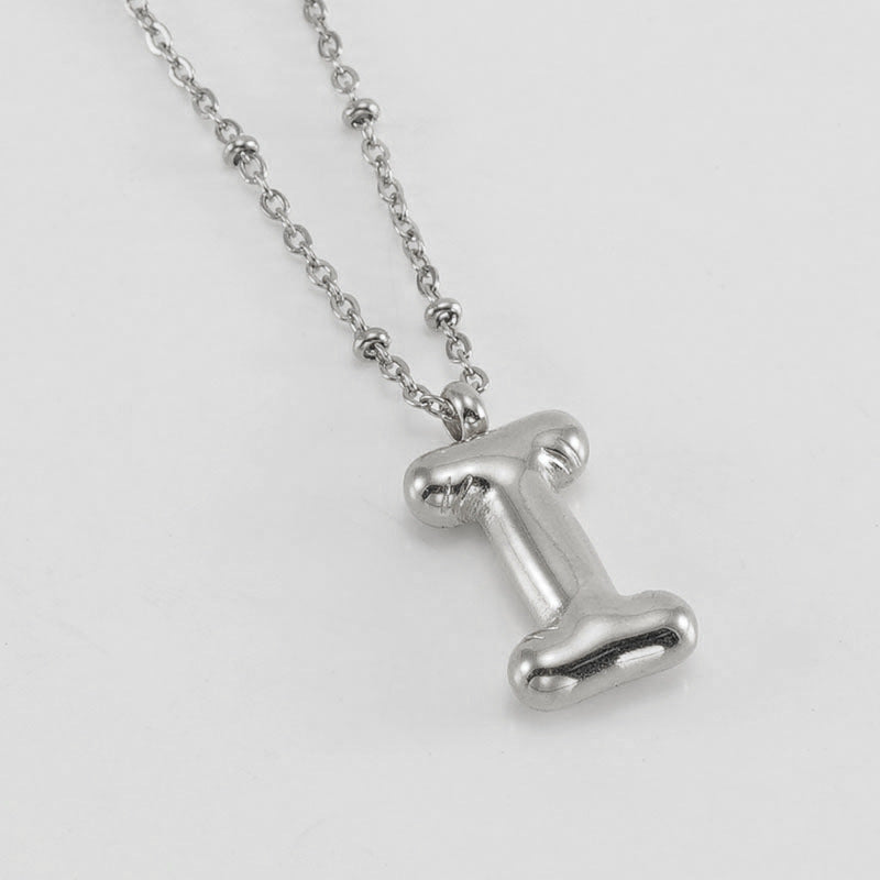 Women's Fashion Bubble Letter Pendant Letter Necklace cb5f09bc 34a9 48a0 ac20 13189eabd66b