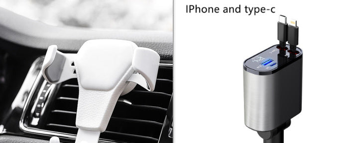 Metal Car Charger 100W Super Fast Charging Car Cigarette Lighter USB And TYPE-C Adapter cb713eb9 bbb0 45b9 a150 63e676ce5601