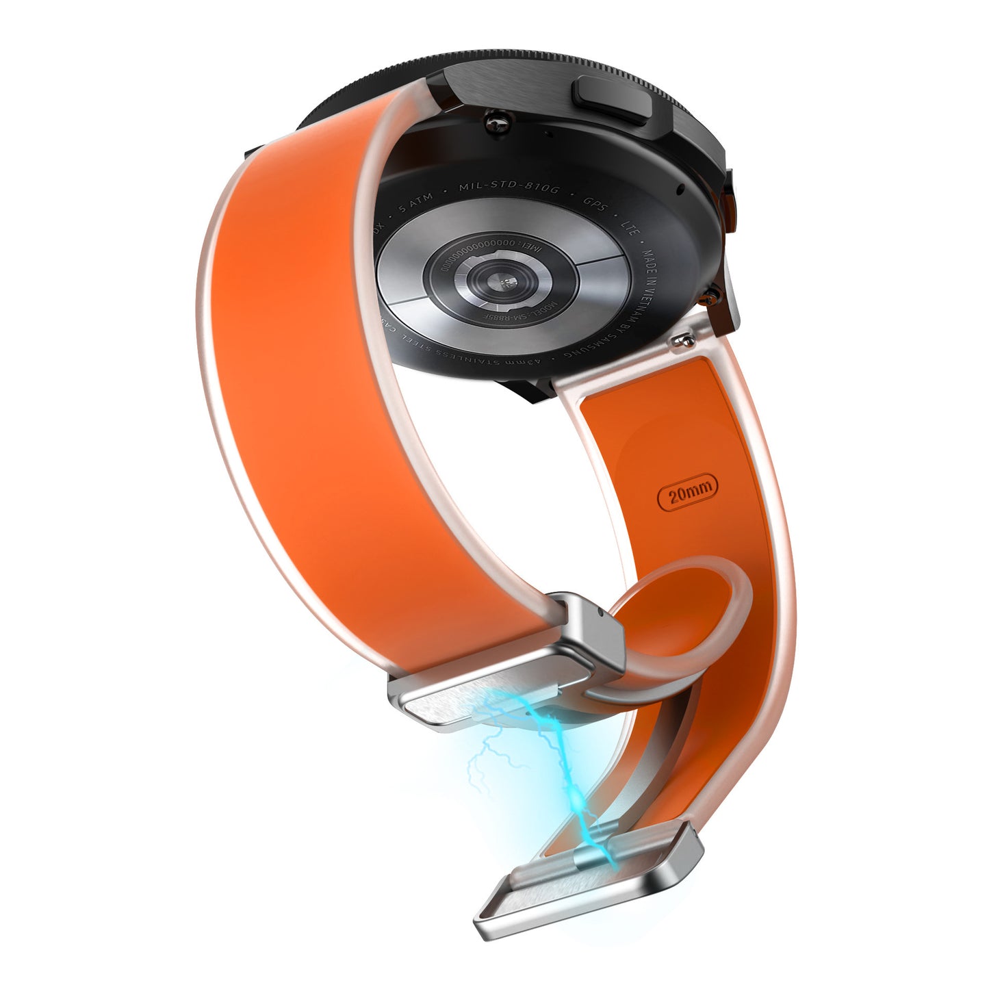 Universal Folding Magnetic Buckle Transparent Silicone Strap cbb2762a 4d63 46ae b646 502cf9962f8a