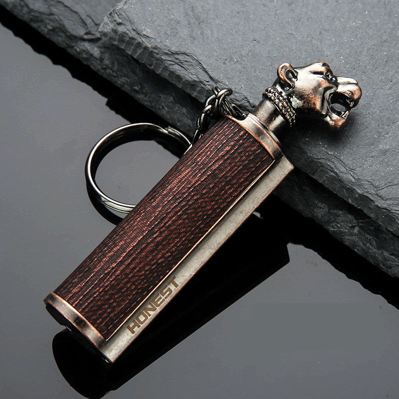 Creative Metal Keychain Lighter Wild Fire Ten Thousand Times Use Kerosene Lighters Gifts For Men cbb3ee72 e0d1 481c af2d c21b