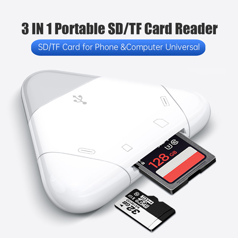 3 In 1 Multi Function Magnetic USB 3.0 USB 2.0 High Speed OTG Adapter For SD TF Card Reader - Wireless Security Camera with Night Vision #4