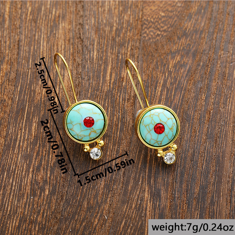 Creative Bohemian Turquoise Pendant Earrings cca87ca9 00a1 4d26 8fa6 cbfc2289287a