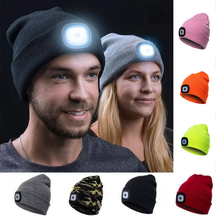 LED Knit Hat Button Cell Type Knitted Hat With Light Glowing ccc08762 1792 408f afc0 291ca4a38c12