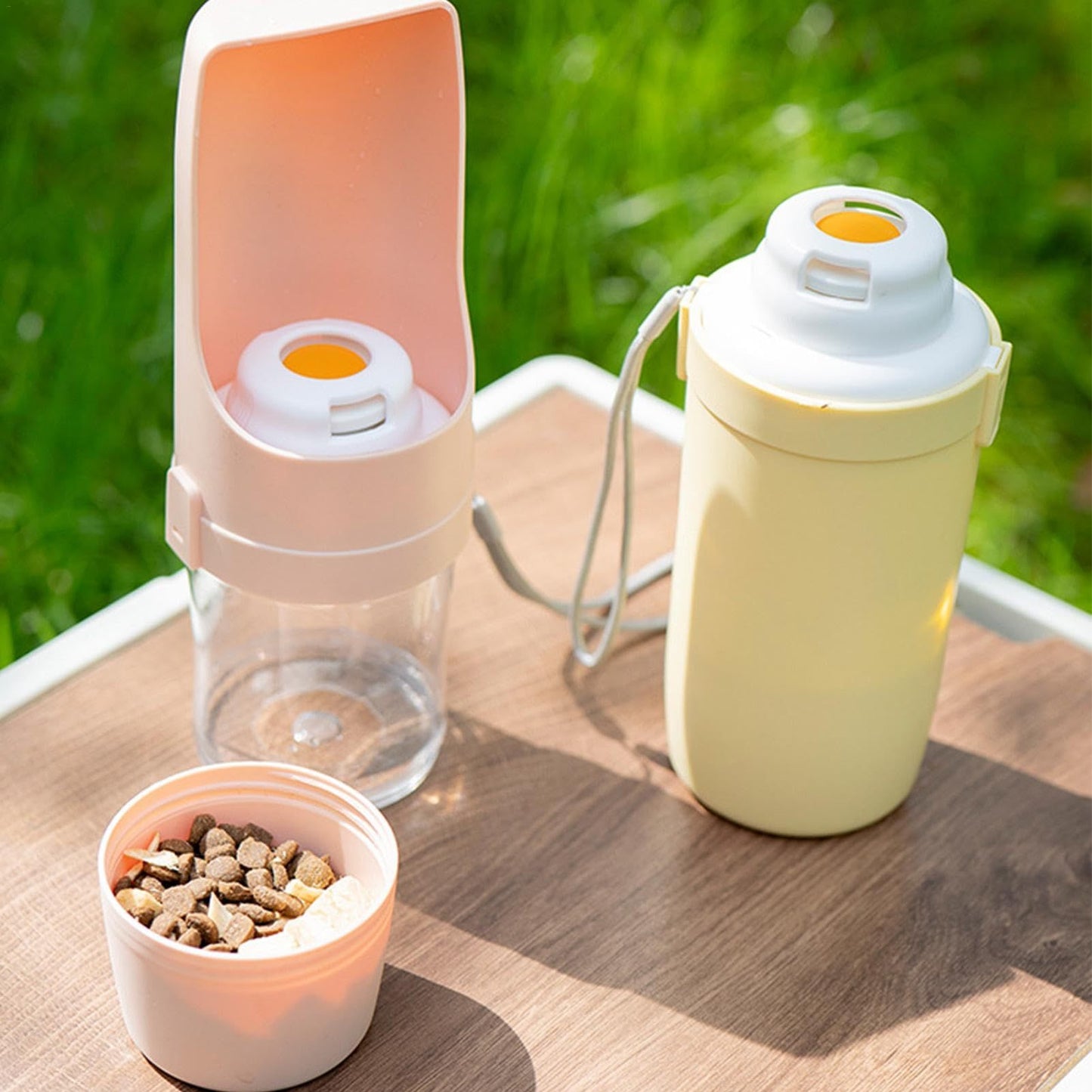 2 In 1 Travel Dog Water Bottle Pet Water Dispenser Feeder Drinking Feeder Dog Outing Water Feeder Pets Outdoor Portable Cup Pet Products - HD Wireless Product #3
