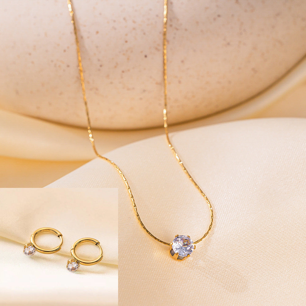 Stainless Steel Necklace Earrings Women's Jewelry Suit cdca7a6b 190f 4580 8c4e 0d371e8d4806