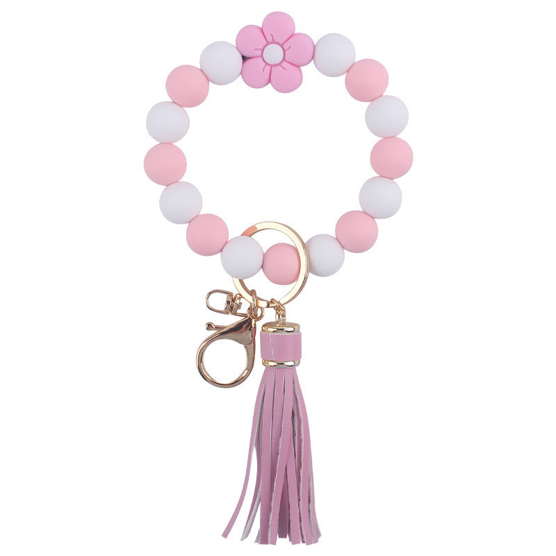 Cartoon Silicone Flower Bracelet Keychain cdfe110c 64d4 4742 b04e 643c9dde20e3