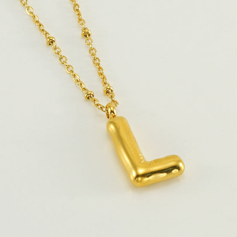 Women's Fashion Bubble Letter Pendant Letter Necklace cf0a2d4b 5633 4f8e b1b8 febd5ca2eff3