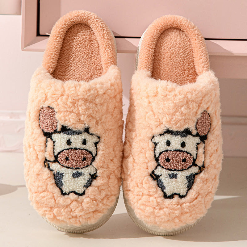 Cartoon Plush Cotton Slippers Women's Winter Warm Dormitory Non-slip d0321515 6631 4c7f 8c76 b730d979d96f b7bef402 cf3f 44a1