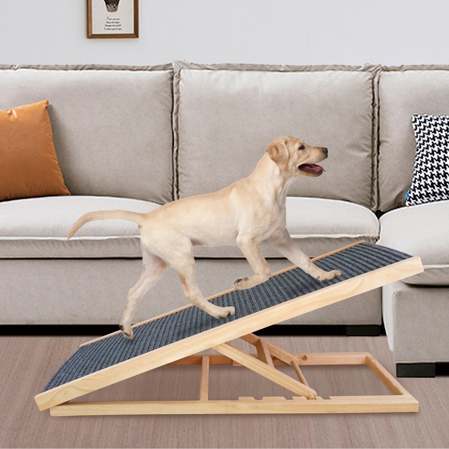 Solid Wood Adjustable Dog Ladder Sofa d05d0327 0a92 42a8 8aed 661a8af6ad12