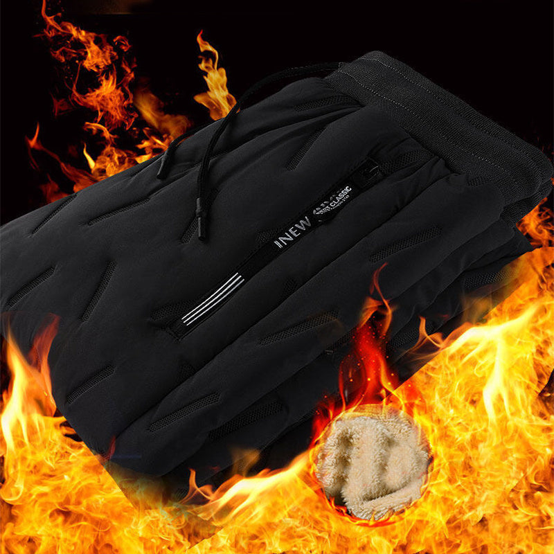 Men's Trousers Winter Velvet Thickening Loose Fleece Pants With Zip Pocket Large Size Windproof Warm Jogging Pants d068a509 6