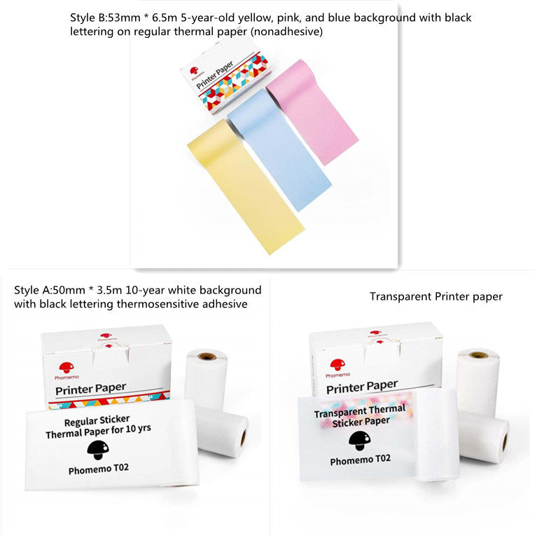 Portable Mini Thermal Label Printer Home Photo Printer Student Wrong Question Printer Bluetooth-compatible Mini Label Printer Price Tag - 图片 38