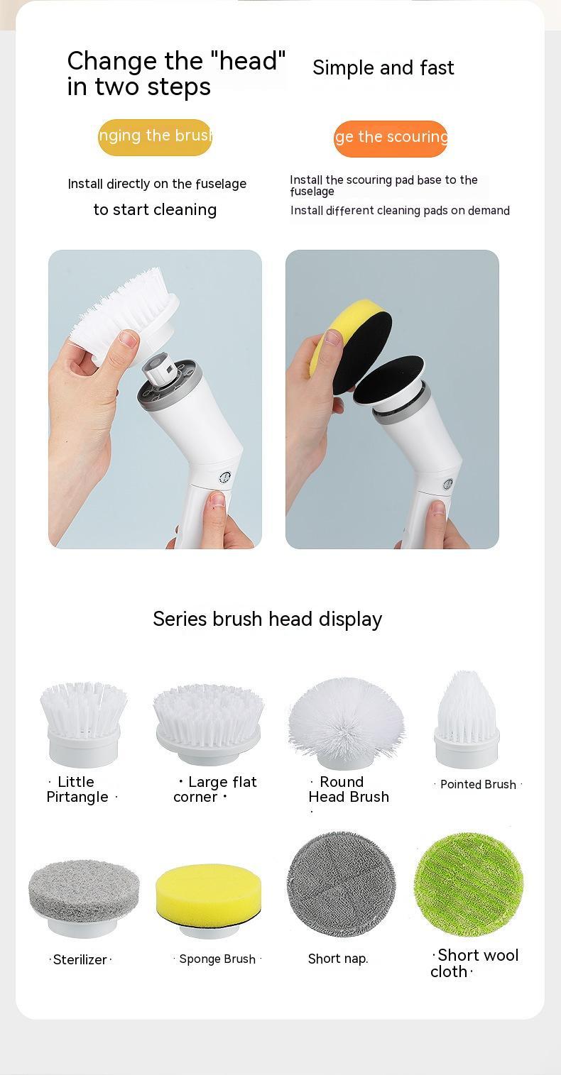 Electric Scrubber Cleaning Wall Long Handle Elbow Telescopic Multifunction Cleaning Brush d079161b ba91 4261 b39c a3a937e1292
