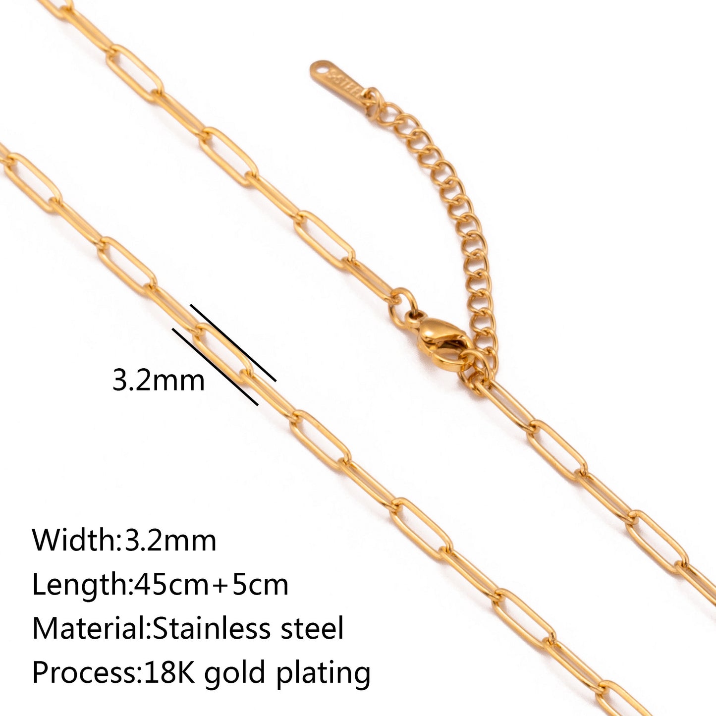 Stainless Steel Vacuum Vapor Plating 18K Gold Color Protection Lip Chain Accessories d07e287f a16b 44fd b29d 2f8ac5c55a0f
