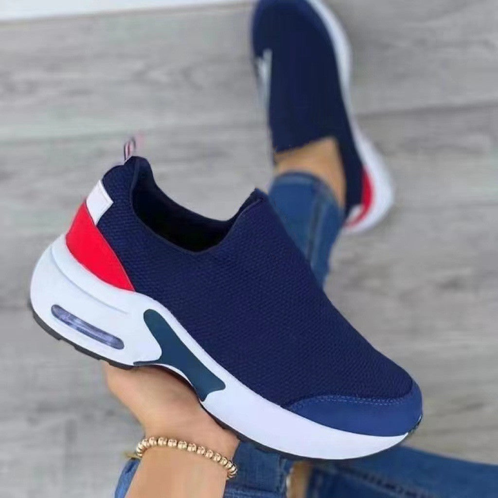 Women's Fashion Stretch Round Toe Knit Sneakers d10a24a8 6a96 473f 86d7 66c855d1cb76