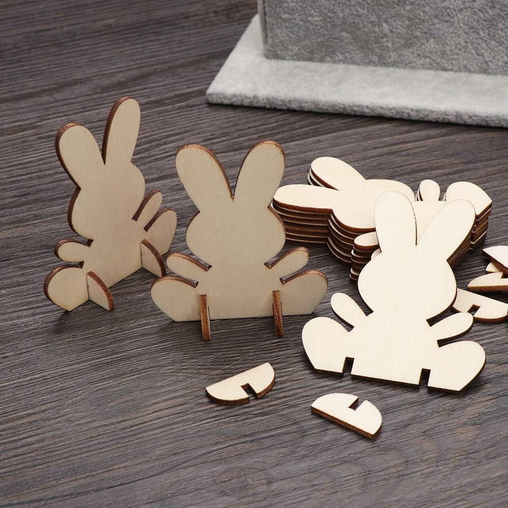 Laser Engraving Laser Wood Chip Rabbit 3D Stereoscopic Ornament d10b7e8e 88b2 4139 9d6d e8ab0f7cdf67