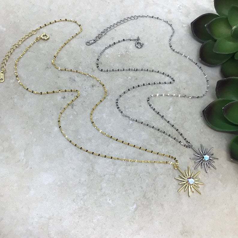 Boho Synthetic Opal Necklace Gold Sun God d136b37e caf7 4a5e aaa6 b3a24f20fae3