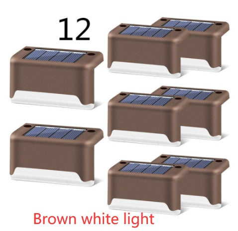 New Upgrade Waterproof LED Solar Fence Lamp Solar Deck Lights Solar Step Light Outdoor For Patio Stairs Garden Pathway Step Y