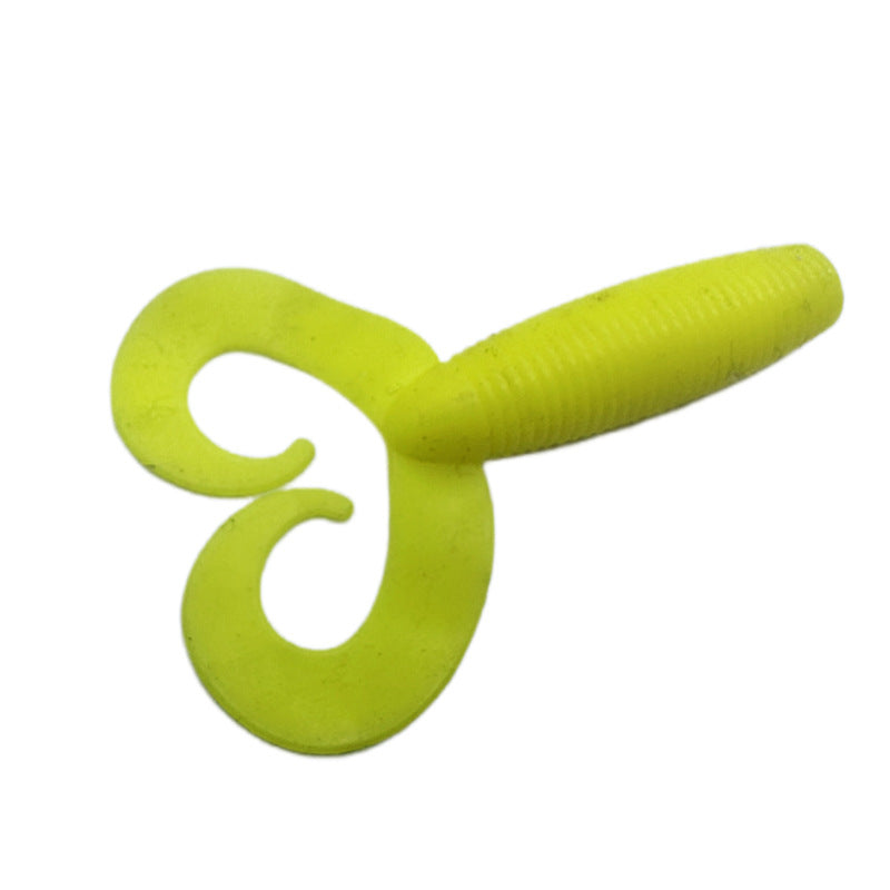 4.3g 67mm TPR Large Double Tail Rolled Tail Maggot Luer Soft Lure - HD Wireless Product #7