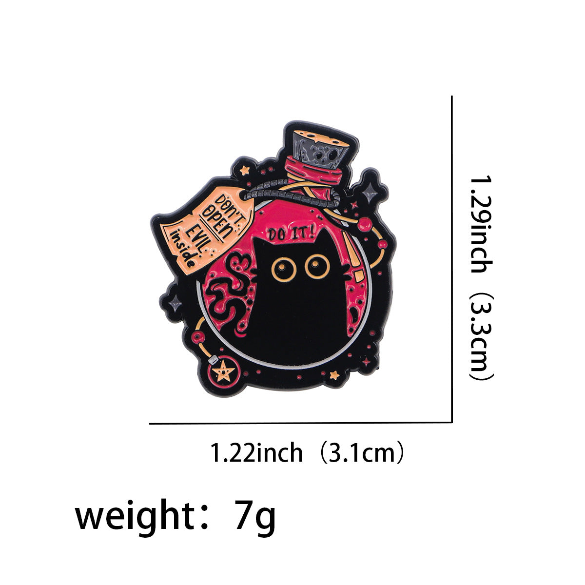 Creative Cartoon Cute Black Cat Alloy Brooch