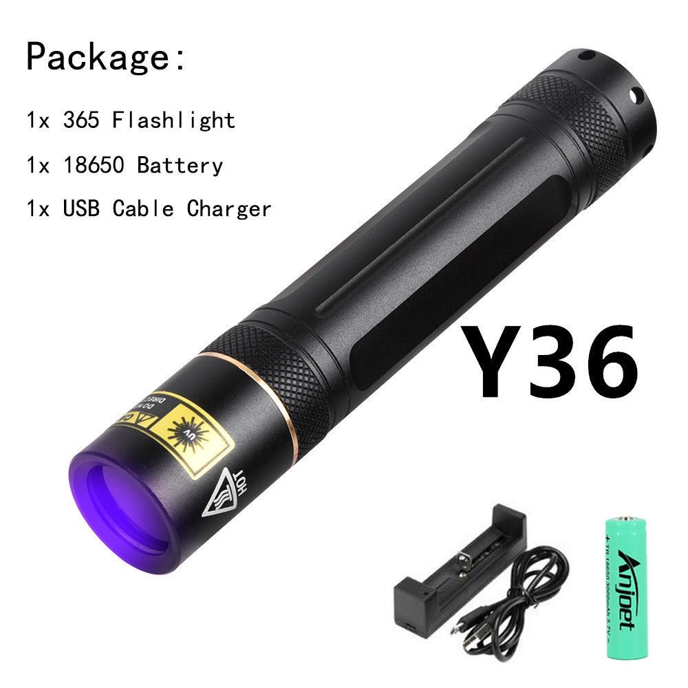 Y36 365nm 8006 365nm UV Fluorescent Agent Detection Woods Lamp Flashlight d25f9e3b 1e07 4b7d 8cde 435e65a43bfd
