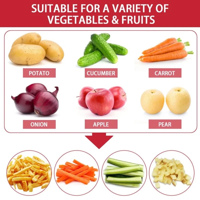 Kitchen Gadget Electric French Fry Cutter With Blades Stainless Steel Vegetable Potato Carrot For Commercial Household d292f6