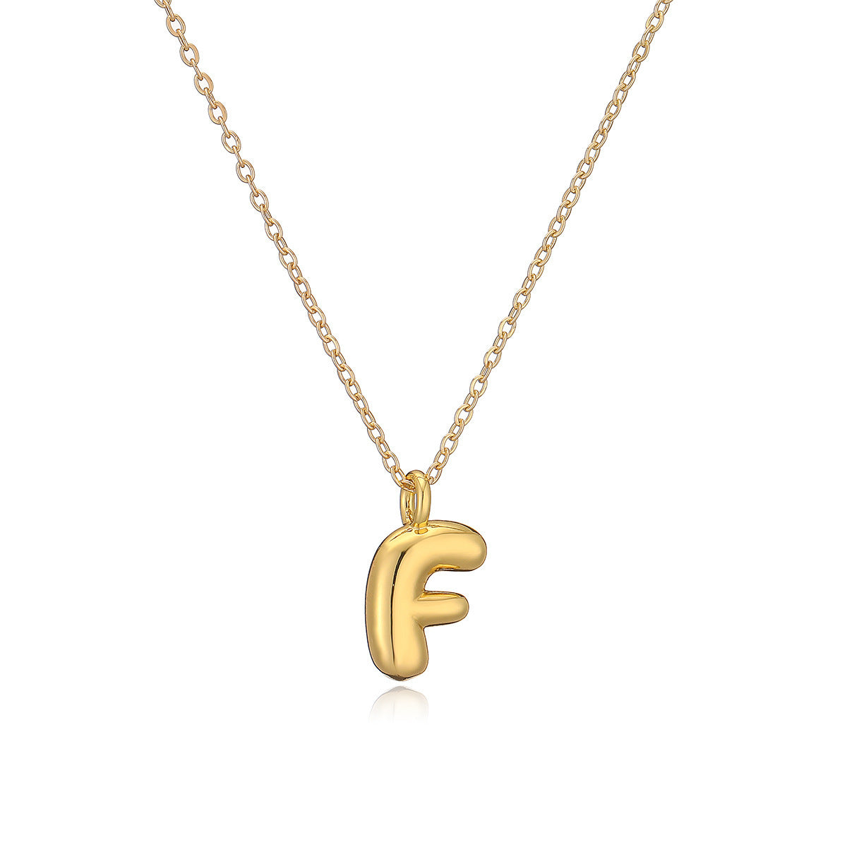 Copper Plated Gold 26 English Letters Pendant Necklace Niche Personality Clavicle Chain d29cf032 4d6a 45be be47 ca5f98b39454