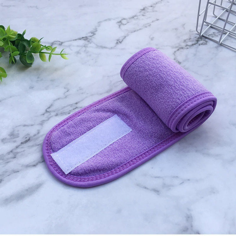 Hook & Loop Band Face Washing Female Yoga Headband Internet Celebrity Makeup Mask Headband Beauty Salon Hair Towel d2df4549 2