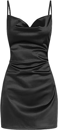 Strap Satin Backless Lace Up Dress Summer Sexy Elegant d3030ad5 b4a0 49f6 9611 9b0b16194e74