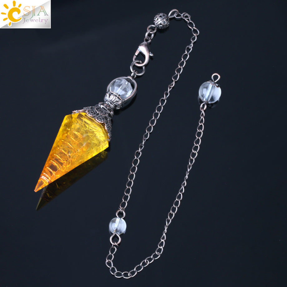Colorful Crystal Pendulum Natural Gravel Pendant d3488868 39fa 4f19 9a04 1375ee7c6920