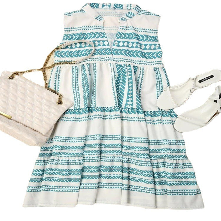 Women's New Printing Sleeveless Printed Dress In Stock d382251c 31b5 4236 ad7e 9312fe2ba0bc