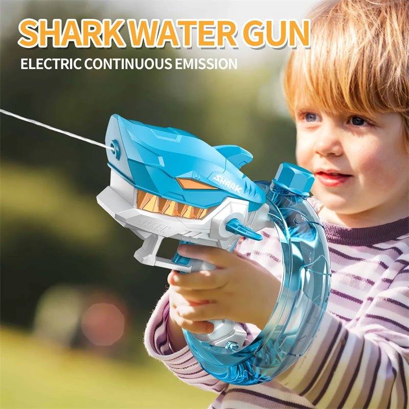 New Shark Electric Water Gun Toys Fully Automatic Continuous Fire Water Gun Large Capacity Beach Summer Children's Water Play