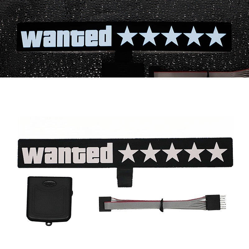 Led Luminous Stickers Wanted Five-star El Cold Light Film Car Stickers Car Window Windshield Lighting Decoration d4965b6a a68