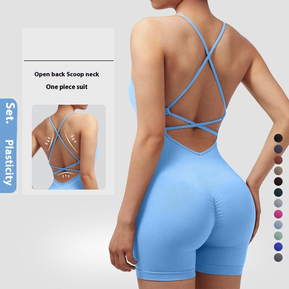 European And American Seamless Sexy Peach Hip One-piece Fitness Clothes Thread Quick-drying d4aa3b94 0eda 455e 89ae 51e64e427