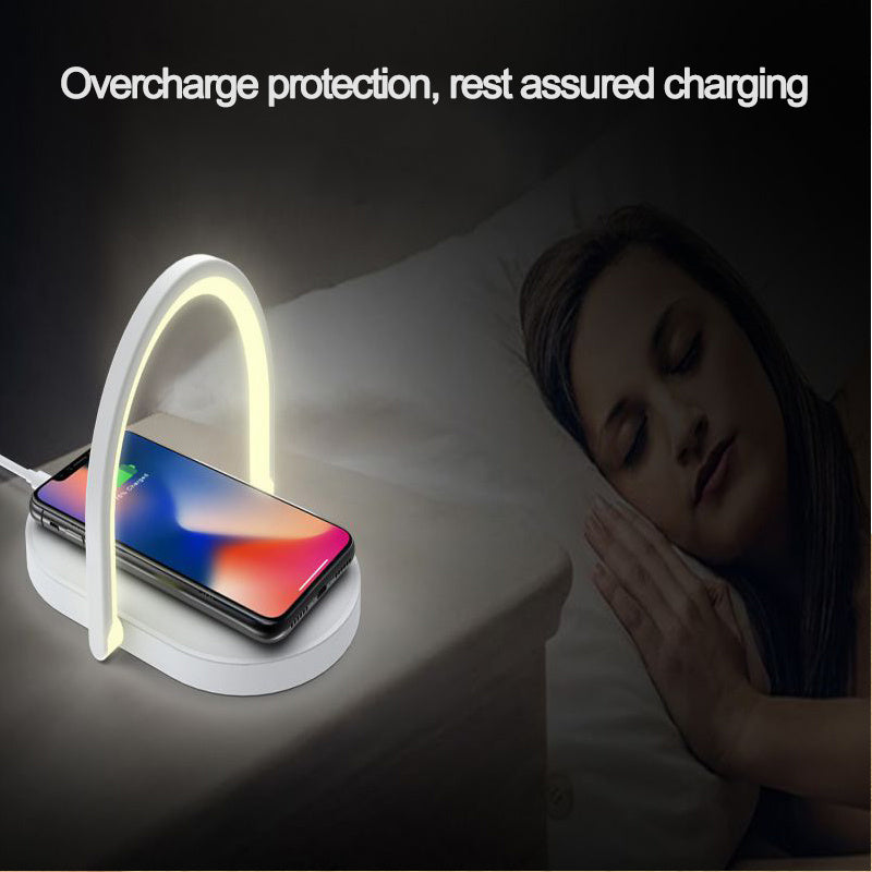 3 In 1 Foldable Wireless Charger Night Light Wireless Charging Station Stonego LED Reading Table Lamp 15W Fast Charging Light - HD Wireless Product #2