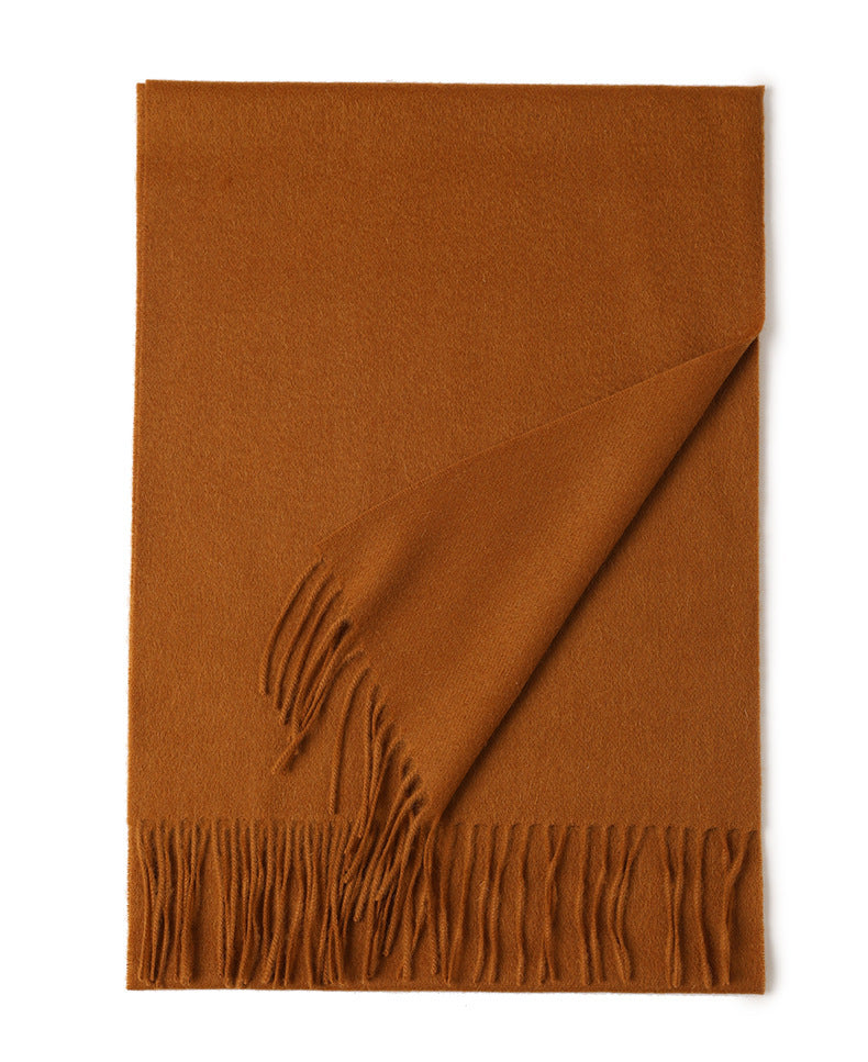 New Solid Color Wool Long Beard Warm Tassel Scarf Thick d56ca93f 8921 42b4 8f91 5f41a51d45ee