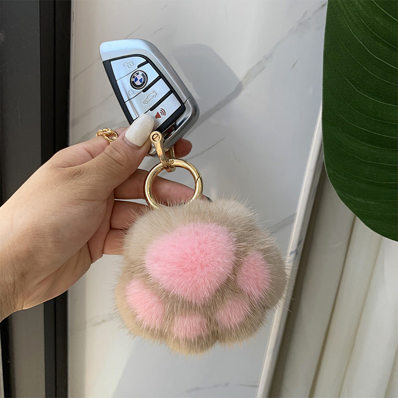 Cat Claw Mink Fur Imitation Fur Hanging Ornament Key Chain d579adfc d827 4c8d 90d0 3c5d25d9c9c4