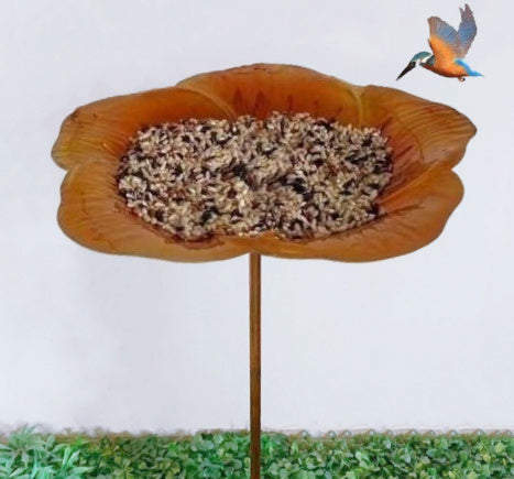 Ground Metal Flower With Sheep Hook Bird Feeder d592ae3e 82b7 4ec8 b439 d3cb29f54c60