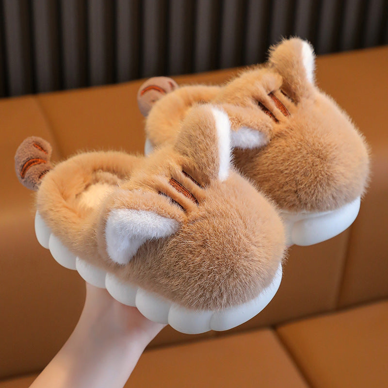 Women's Cotton-padded Shoes Cute Cartoon Cat's Paw Velcro Plush Shoes d5ff72bf 5bce 4979 8429 e000f17439d4