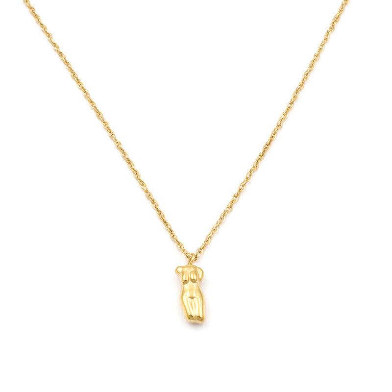 18K Stainless Steel Clavicle Chain Female Portrait - HD Wireless Product #5