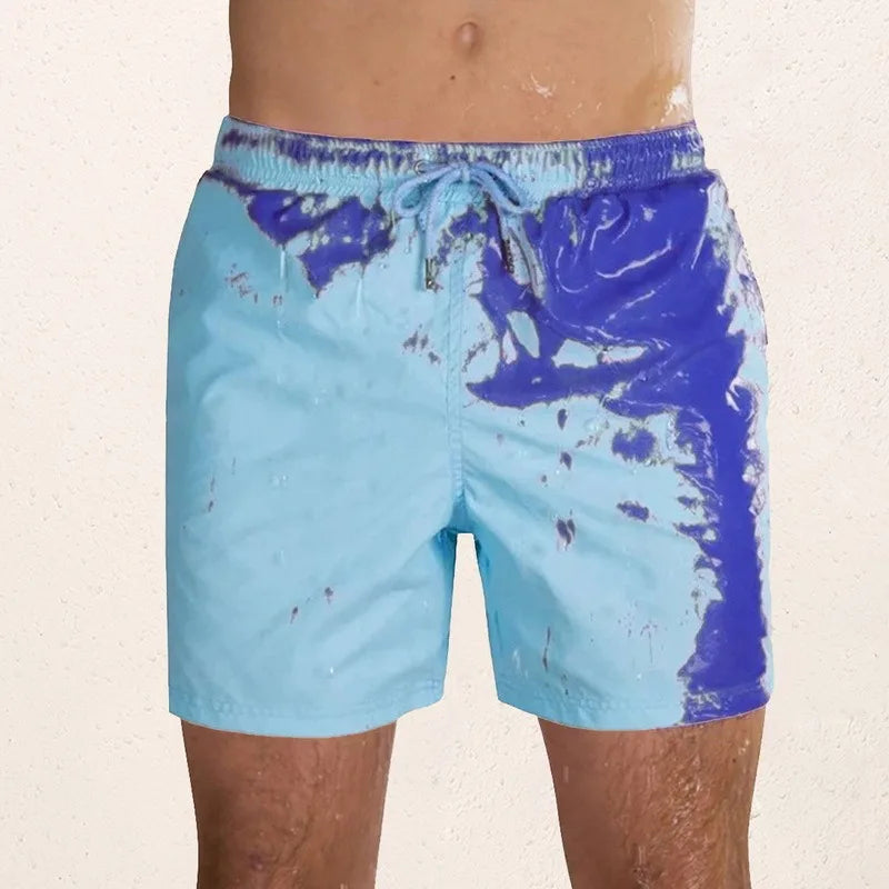 Magical Change Color Beach Shorts Summer Men Swimming Trunks Swimwear Swimsuit Quick Dry bathing shorts Beach Pant