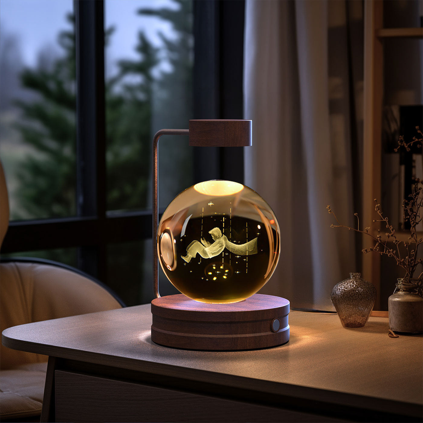 Crystal Ball Cosmic Dinosaur Indoor Night Light USB Power Warm Bedside Light Birthday Gift Night Lamp d742656b 0ace 4b8e 8e2e