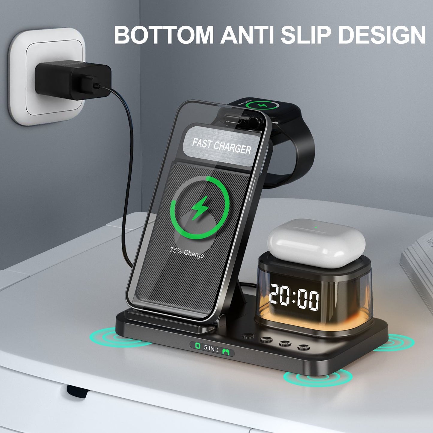 Creative Wireless Charging Three-in-one Folding Bracket d81fd3f0 7886 4219 b21f 2c2f343ebc5e