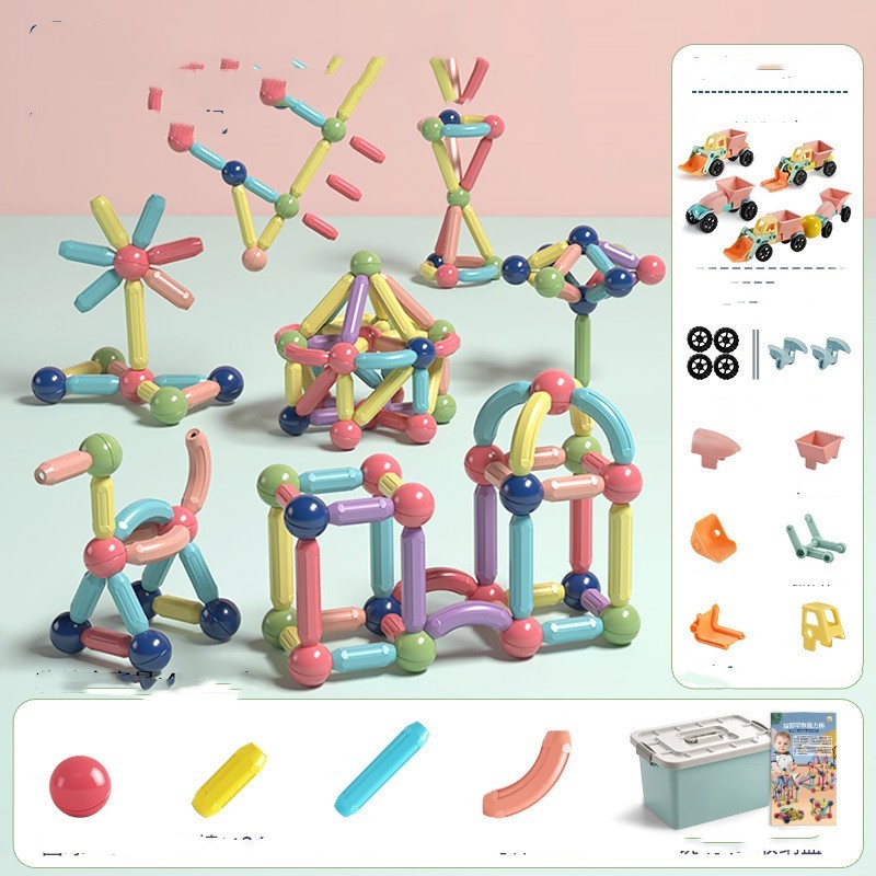 Magnetic Rod Children's Assembled Building Blocks Toys d8444521 1f13 481b bbd3 34b50a2d6dab