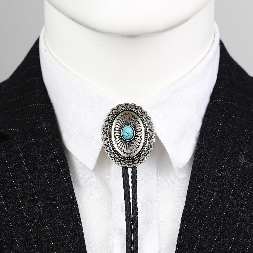 Celtic Pattern Turquoise Agate Bolo Tie d869a22c 94f6 40d7 80af 9a7b0a3239d4